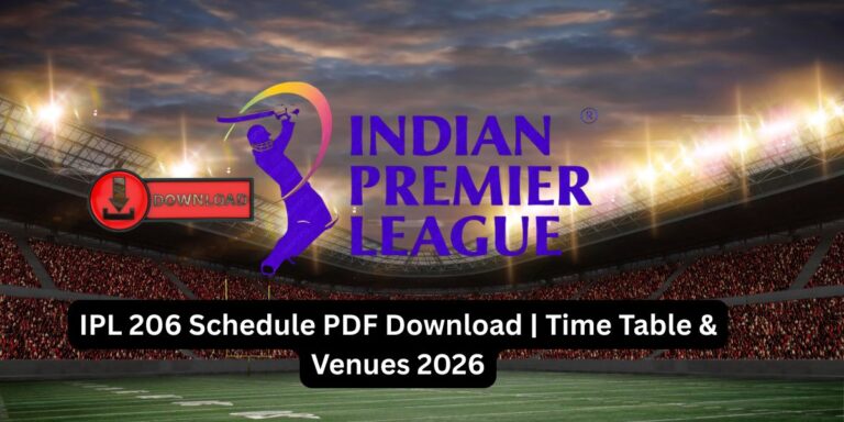 IPL 206 Schedule PDF Download Banner